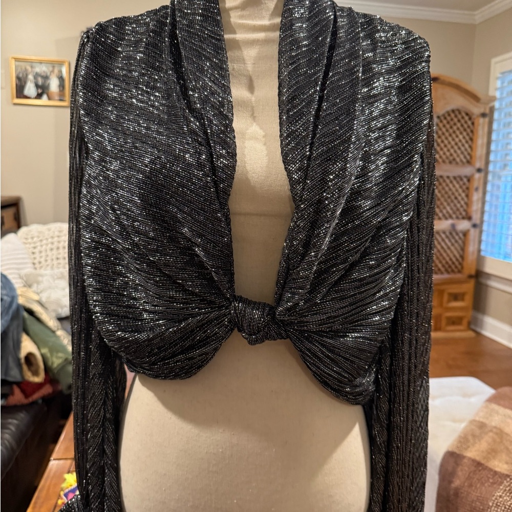 Zara Shimmering Black Top